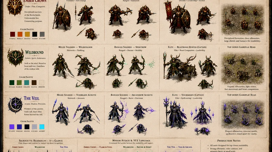 Faction soldier designs